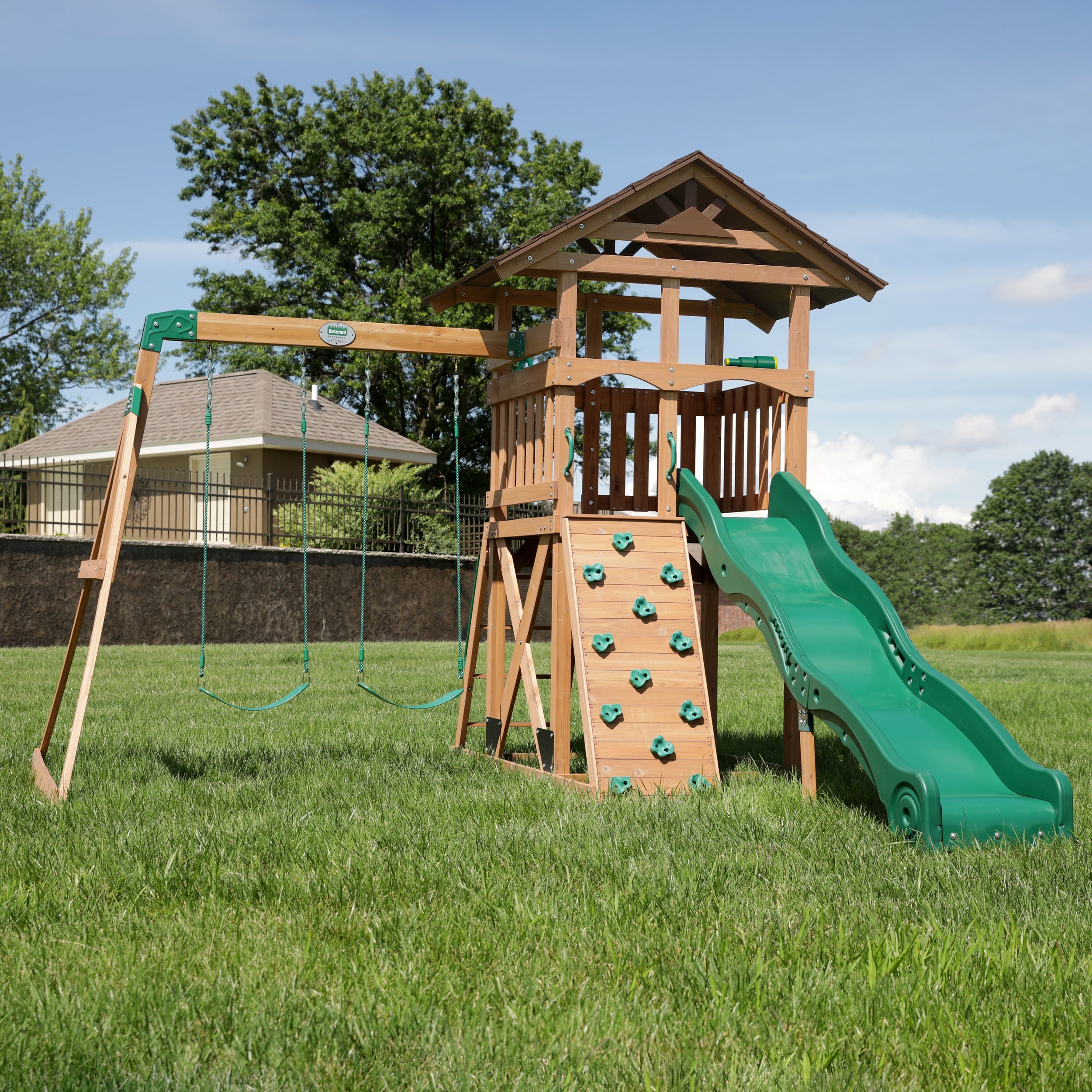 2200159-Lighning-Ridge-Hero Lightning Ridge Swing Set - Image 1
