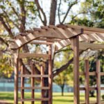 8' Cedar Walk-Through Garden Arbor - Image 5