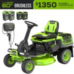 60V 30” CrossoverT Riding Lawn Tractor with (2) 8.0 Ah, (2) 4.0 Ah Batteries & 600-Watt Charger - Image 3