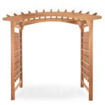 8' Cedar Walk-Through Garden Arbor - Image 2