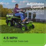 60V 30" CrossoverT Riding Lawn Tractor with (4) 8.0 Ah Batteries and 600-Watt Charger - Image 8
