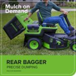 60V 30" CrossoverT Riding Lawn Tractor with (4) 8.0 Ah Batteries and 600-Watt Charger - Image 9