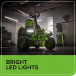 60V 30" CrossoverT Riding Lawn Tractor with (4) 8.0 Ah Batteries and 600-Watt Charger - Image 10