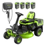 60V 30" CrossoverT Riding Lawn Tractor with (4) 8.0 Ah Batteries and 600-Watt Charger