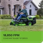 60V 30" CrossoverT Riding Lawn Tractor, Bagger Included, (4) 8.0 Ah (1) 20.0Ah Batteries and 600-Watt Charger - Image 12