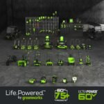60V 25" Dual Blade Self-Propelled Mower 5-pc Combo Kit, (3) 4.0 Ah Batteries, (1) Single Port Chargers and (1) Dual-Port Charger - Image 17
