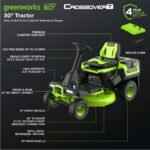 60V 30" CrossoverT Riding Lawn Tractor, Bagger Included, (4) 8.0 Ah (1) 20.0Ah Batteries and 600-Watt Charger - Image 3