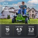 60V 30" CrossoverT Riding Lawn Tractor, Bagger Included, (4) 8.0 Ah (1) 20.0Ah Batteries and 600-Watt Charger - Image 4