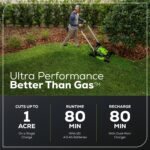 60V 25" Self-Propelled Lawn Mower 4-pc Combo Kit: (2) 4.0 Ah Batteries and Dual-Port Charger - Image 7