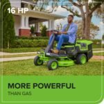 60V 30" CrossoverT Riding Lawn Tractor, Bagger Included, (4) 8.0 Ah (1) 20.0Ah Batteries and 600-Watt Charger - Image 5