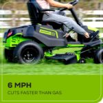 60V 42" Cordless Battery CrossoverT Riding Lawn Mower + Bagger, (6) 8.0 Ah Batteries and (3) Dual-Port Turbo Chargers - Image 6