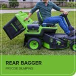 60V 30" CrossoverT Riding Lawn Tractor, Bagger Included, (4) 8.0 Ah (1) 20.0Ah Batteries and 600-Watt Charger - Image 8