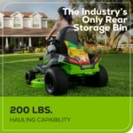 60V 42" Cordless Battery CrossoverT Riding Lawn Mower + Bagger, (6) 8.0 Ah Batteries and (3) Dual-Port Turbo Chargers - Image 7