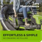 60V 42" Cordless Battery CrossoverT Riding Lawn Mower + Bagger, (6) 8.0 Ah Batteries and (3) Dual-Port Turbo Chargers - Image 9