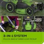 60V 25" Dual Blade Self-Propelled Mower 5-pc Combo Kit, (3) 4.0 Ah Batteries, (1) Single Port Chargers and (1) Dual-Port Charger - Image 6