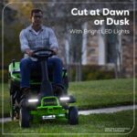 60V 30” CrossoverT Riding Lawn Tractor with (2) 8.0 Ah, (2) 4.0 Ah Batteries & 600-Watt Charger - Image 13