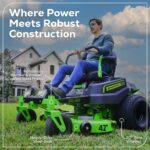 60V 42” Electric CrossoverZ Zero Turn Mower with (6) 8 Ah Batteries and (3) Dual Port Turbo Chargers - Image 16