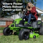 60V 42" Cordless Battery CrossoverT Riding Lawn Mower, (4) 8.0 Ah Batteries and (2) Dual-Port Turbo Chargers - Image 16