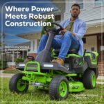 60V 30” CrossoverT Riding Lawn Tractor with (2) 8.0 Ah, (2) 4.0 Ah Batteries & 600-Watt Charger - Image 16