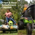 60V 42" Cordless Battery CrossoverT Riding Lawn Mower, (4) 8.0 Ah Batteries and (2) Dual-Port Turbo Chargers - Image 19