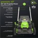 60V 25" Dual Blade Self-Propelled Mower 5-pc Combo Kit, (3) 4.0 Ah Batteries, (1) Single Port Chargers and (1) Dual-Port Charger - Image 3