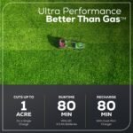 60V 25" Dual Blade Self-Propelled Mower 5-pc Combo Kit, (3) 4.0 Ah Batteries, (1) Single Port Chargers and (1) Dual-Port Charger - Image 4