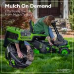 60V 30” CrossoverT Riding Lawn Tractor with (2) 8.0 Ah, (2) 4.0 Ah Batteries & 600-Watt Charger - Image 8