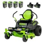 60V 42" Electric CrossoverZ Zero Turn Mower with (4) 8 Ah Batteries and (2) Dual-Port Turbo Chargers