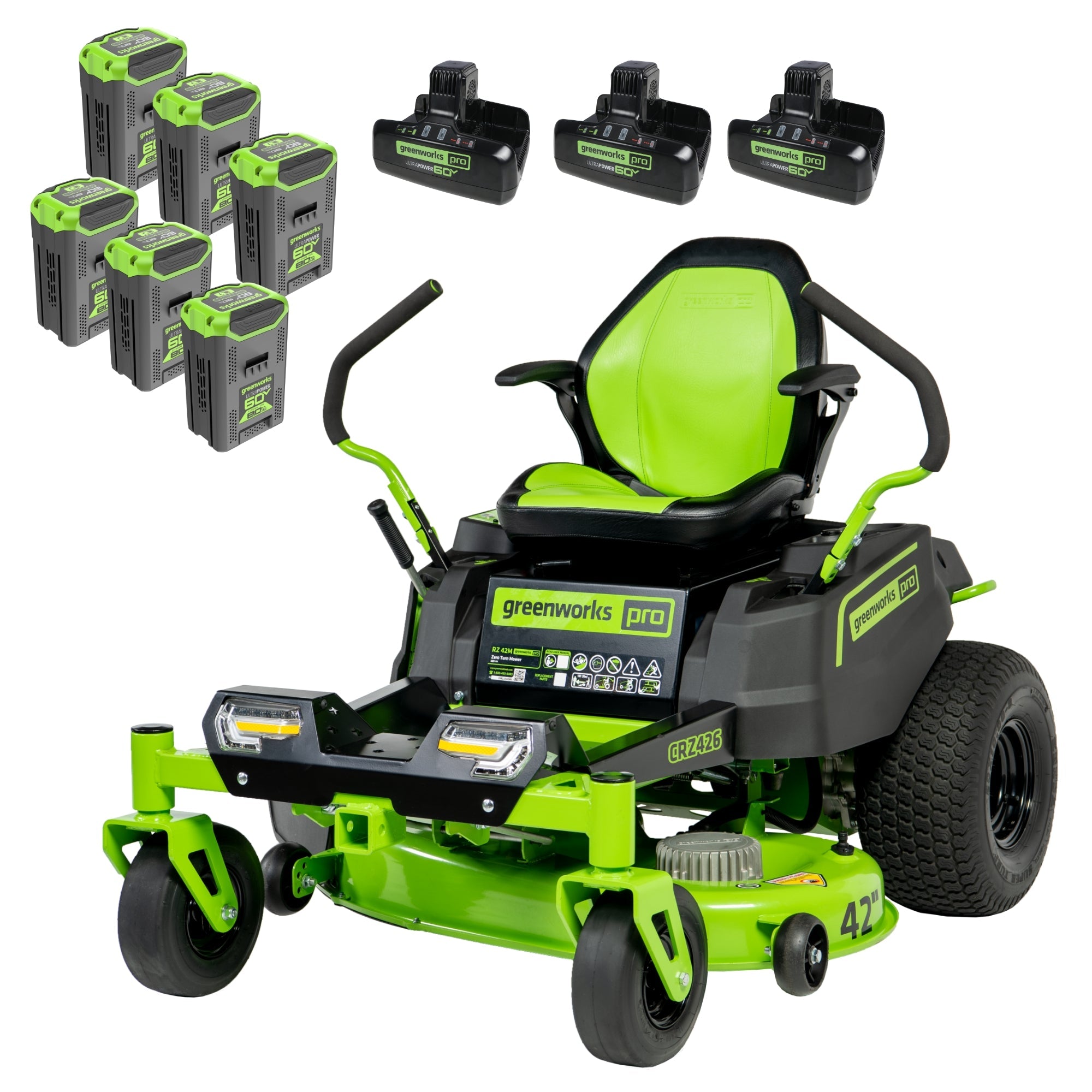 ATFWMKit-1_f225da54-a0f7-4bac-b7a1-6f01f0fe1326 60V 42” Electric CrossoverZ Zero Turn Mower with (6) 8 Ah Batteries and (3) Dual Port Turbo Chargers - Image 1