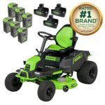 60V 42" Cordless Battery CrossoverT Riding Lawn Mower: (6) 8.0 Ah Batteries and (3) Dual-Port Turbo Chargers - Image 5
