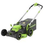 60V 25" Dual Blade Self-Propelled Mower 5-pc Combo Kit, (3) 4.0 Ah Batteries, (1) Single Port Chargers and (1) Dual-Port Charger - Image 2