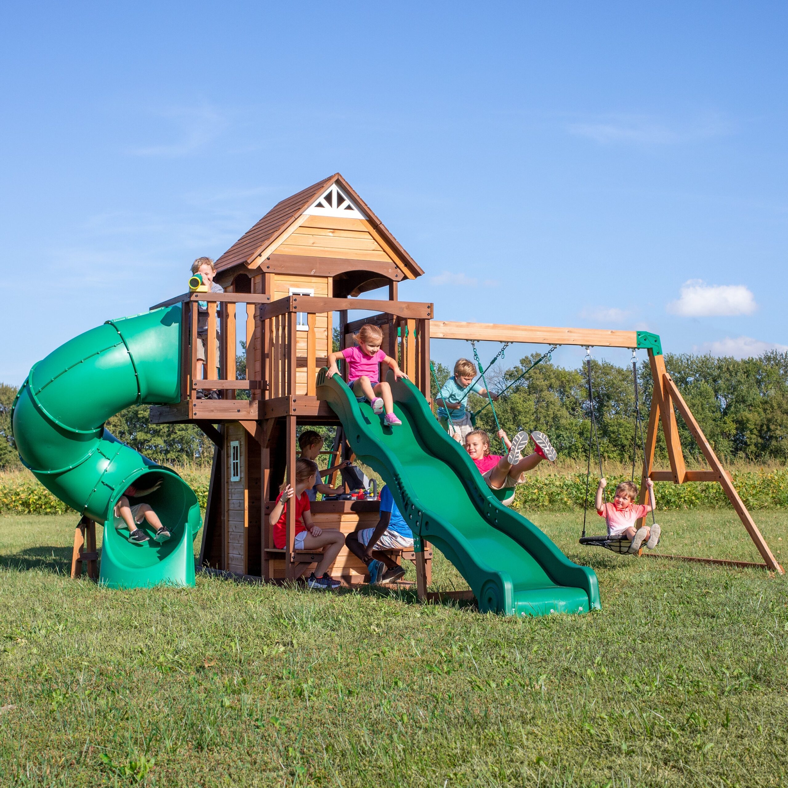 Cedar-Cove-Swing-Set-Main Cedar Cove Swing Set - Image 1