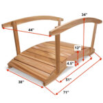 6' Cedar Garden Bridge & Handrails - Image 3