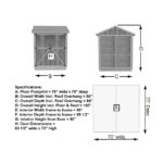 6' x 6' Maximizer Cedar Storage Shed - Image 15