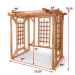 Cedar Pergola Garden Arbor - Image 2
