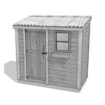 8' x 4' SpaceSaver Storage Shed - Single Door - Image 18