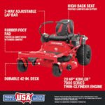 CRAFTSMAN Z5200 | 42 in Gas Zero-Turn Riding Lawn Mower | 20HP Kohler 7000 Twin-Cylinder Engine | High Back Seat (17RRFACS093) - Image 2