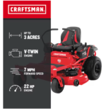 CRAFTSMAN Z5400 | 46in 22HP Zero-Turn Riding Mower | 22 HP Kohler Engine | Hydrostatic Transmission | High-Back Seat (17ARFACT093) - Image 3