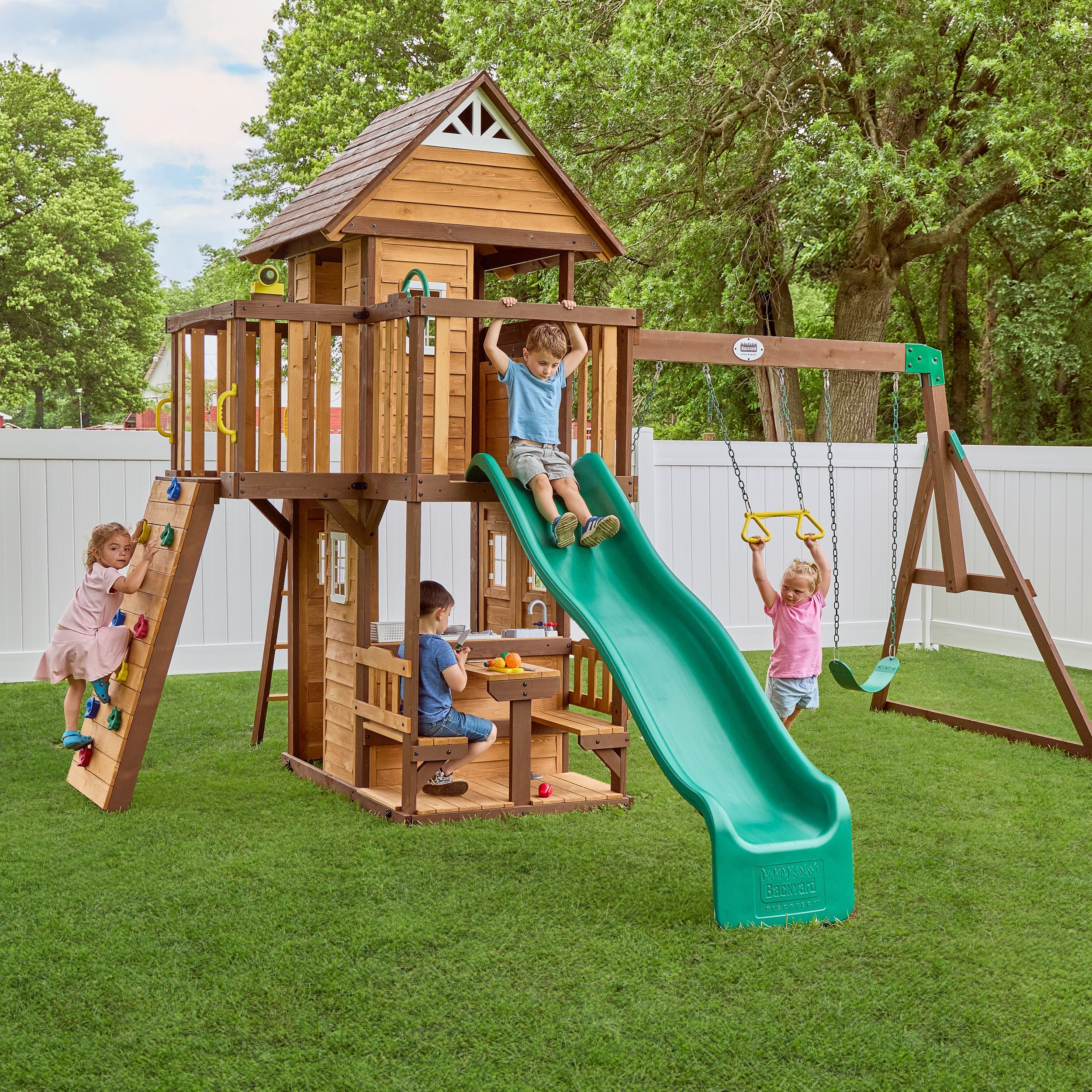de8ecbm8nhyisbdrvm18 Spruce Hollow Swing Set - Image 1