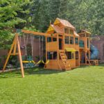 Bear Cave Lodge Swing Set - Installation Available - Image 3