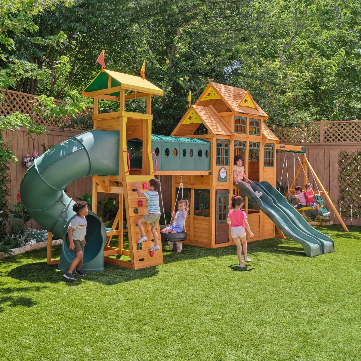 f24870_rsm_01 Bear Cave Lodge Swing Set - Installation Available - Image 1