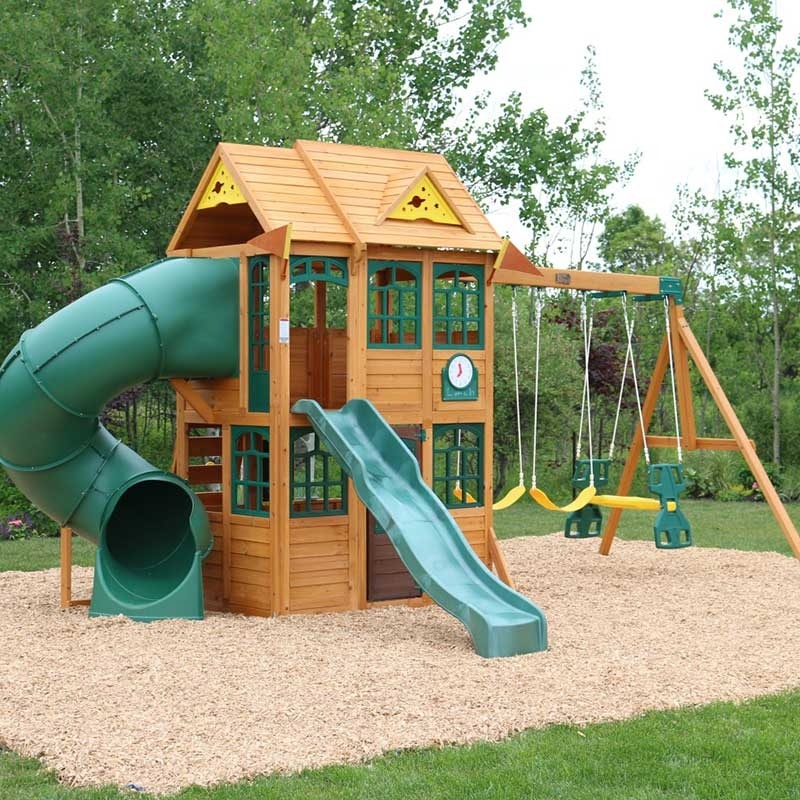 f24935_rs_1_2d7b36ac-7ae1-485e-99a8-652b1030003e Charleston Lodge Wooden Swing Set / Playset - Image 1