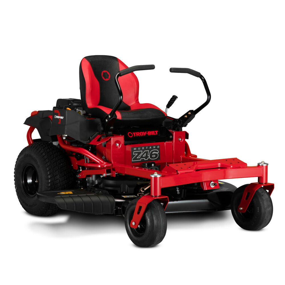 9aba2e40f3f28f3587a1c238e18a14eb94bea6f1de4309b0d26311aaa5a97853 Troy-Bilt Mustang Z46 | 46 in. Zero Turn Riding Lawn Mower | 22HP V-Twin Kohler 7000 Series Engine | Dual Hydrostatic Drive - Image 1