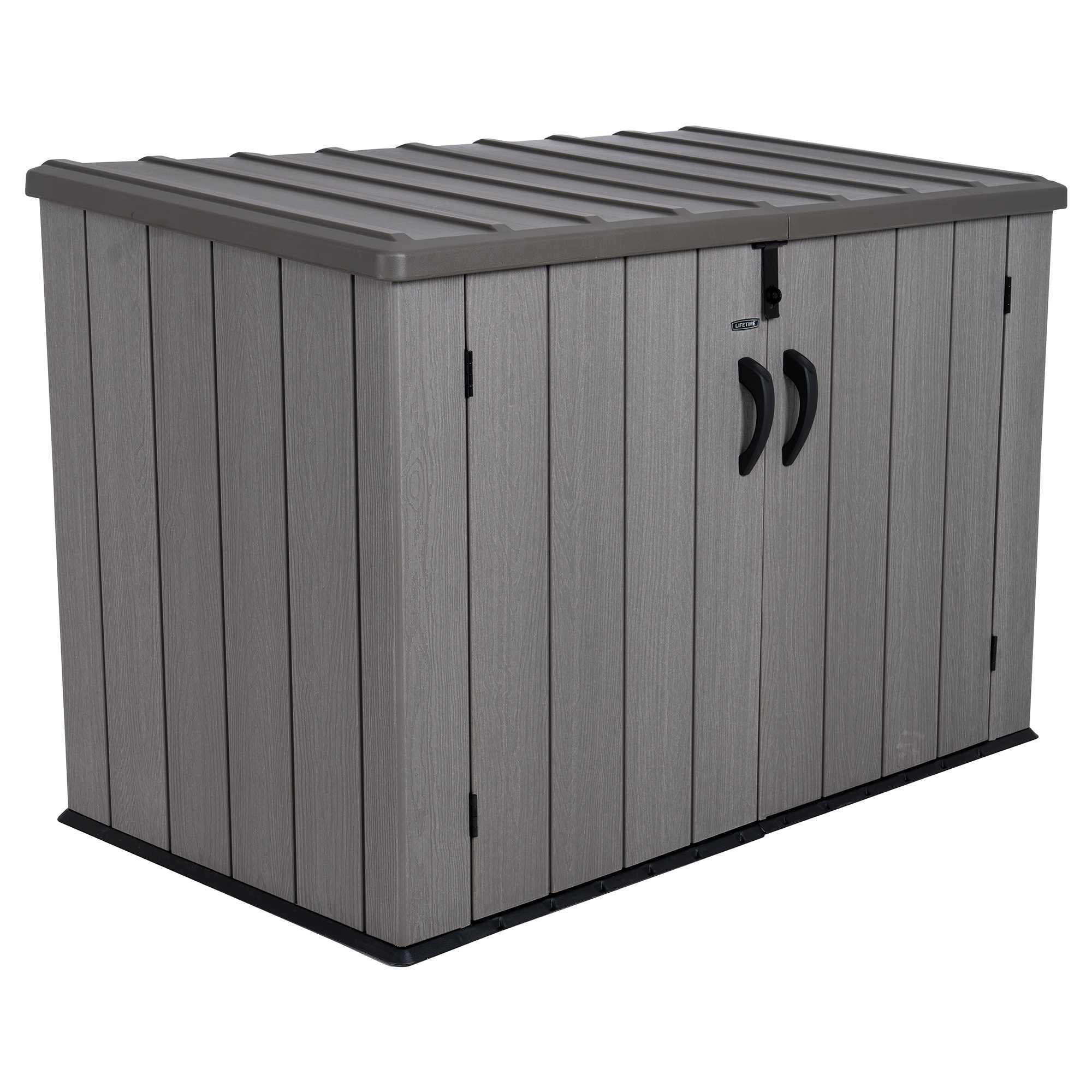 Lifetime-Horizontal-Storage-Shed-75-Cubic-Feet-60341-front-left Lifetime Horizontal Storage Shed (75 Cubic Feet) - 60341 - Image 1