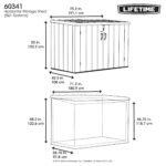 Lifetime Horizontal Storage Shed (75 Cubic Feet) - 60341 - Image 27