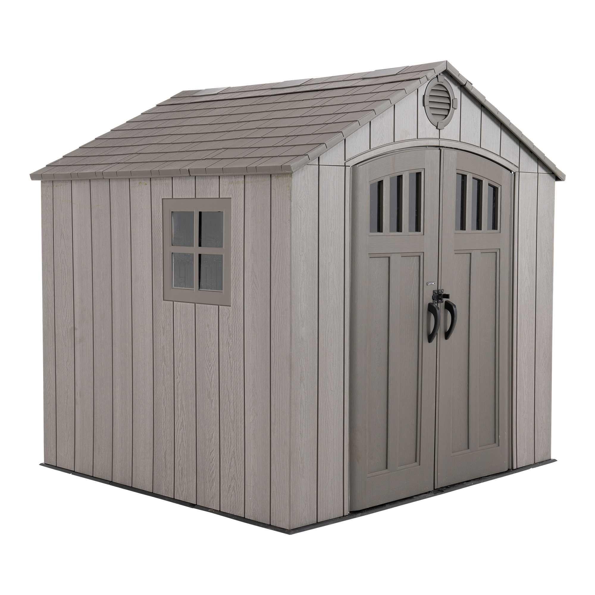 Lifetime_8_Ft._X_7.5_Ft._Outdoor_Storage_Shed_-_60370_front_view Lifetime 8 Ft. X 7.5 Ft. Outdoor Storage Shed - 60370 - Image 1