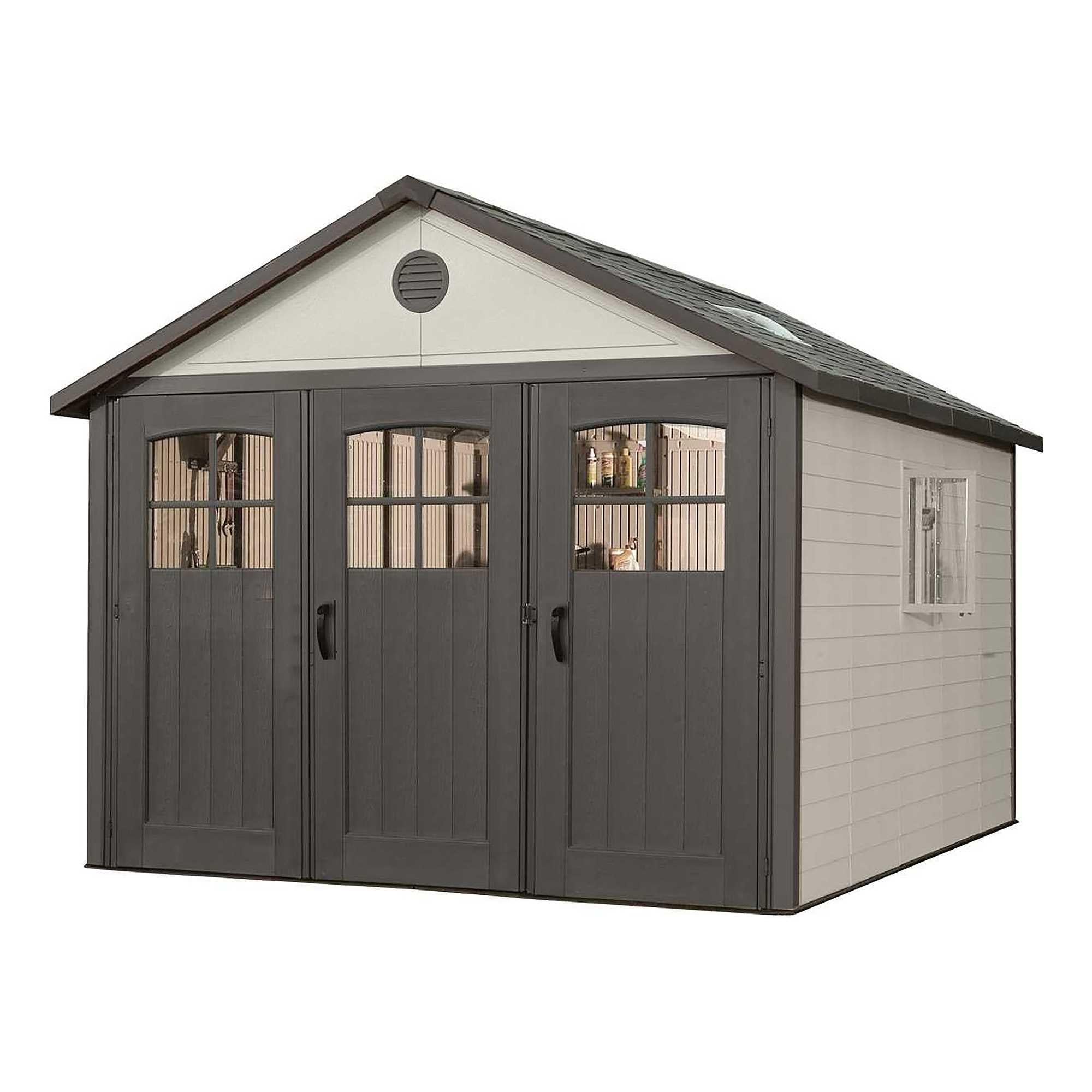 Lifetime_Outdoor_Shed_60187_front_view Lifetime 11 Ft. X 11 Ft. Outdoor Storage Shed - 60187 - Image 1