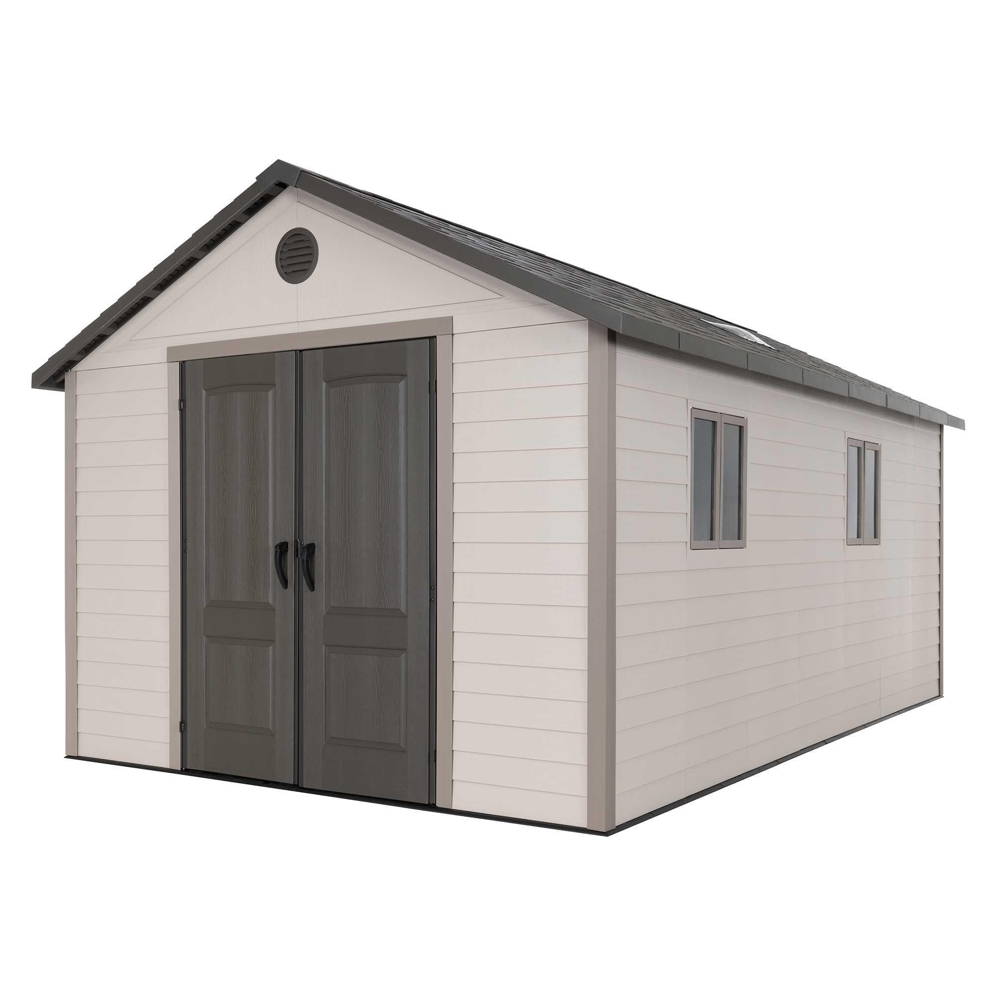 Lifetime_Outdoor_Storage_Shed_60355_front_view Lifetime 11 Ft. X 18.5 Ft. Outdoor Storage Shed - 60355 - Image 1