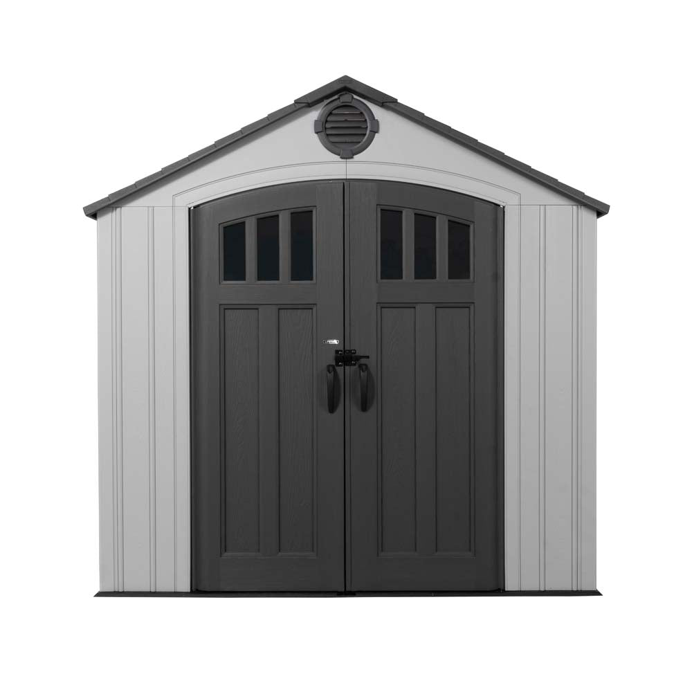 front-view-Lifetime-Outdoor-Storage-Shed-8-ft-x-20-ft Lifetime 8 ft x 20 ft Outdoor Storage Shed - 60470 - Image 1