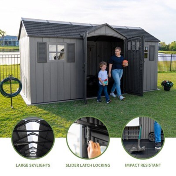 Lifetime 15x8 ft. Dual Entry Shed - 60455 - features view